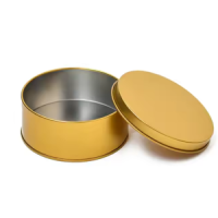 Food Grade Round Shape Cake and Cookies Tin Boxes